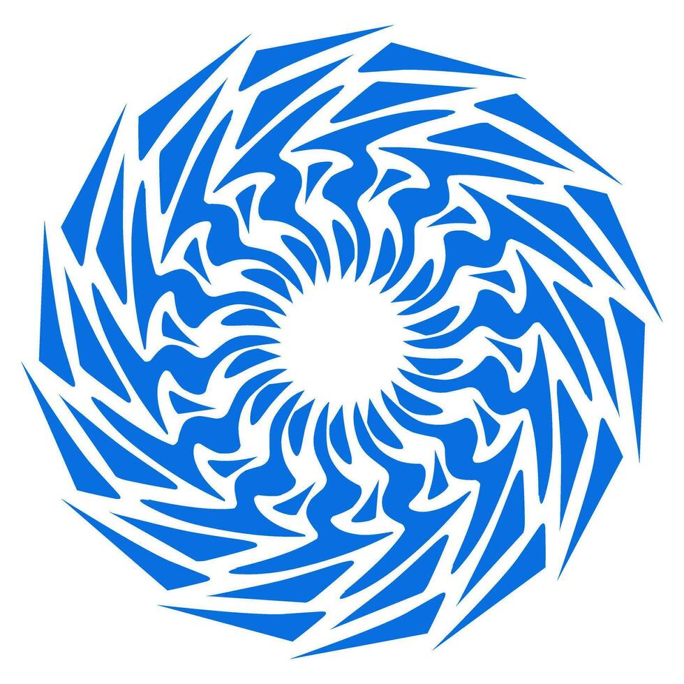 Blau Farbe ethnisch Mandala patern Design Illustration. perfekt zum Logos, Symbole, Aufkleber, Tätowierungen, Design Elemente zum Webseiten, Anzeige und mehr. vektor