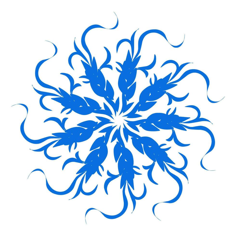 Blau Farbe ethnisch Mandala patern Design Illustration. perfekt zum Logos, Symbole, Aufkleber, Tätowierungen, Design Elemente zum Webseiten, Anzeige und mehr. vektor