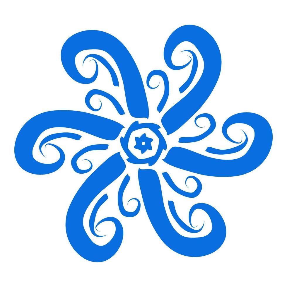 Blau Farbe ethnisch Mandala patern Design Illustration. perfekt zum Logos, Symbole, Aufkleber, Tätowierungen, Design Elemente zum Webseiten, Anzeige und mehr. vektor