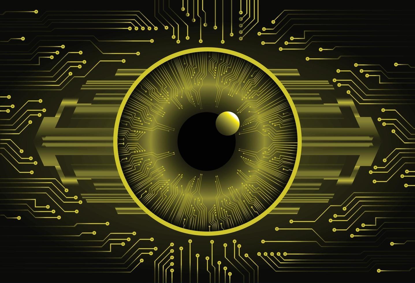 Hintergrund des zukünftigen Technologiekonzepts der Augen-Cyber-Schaltung vektor