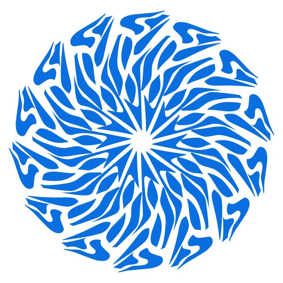 blå Färg etnisk mandala patern design illustration. perfekt för logotyper, ikoner, klistermärken, tatueringar, design element för webbplatser, annonser och Mer. vektor