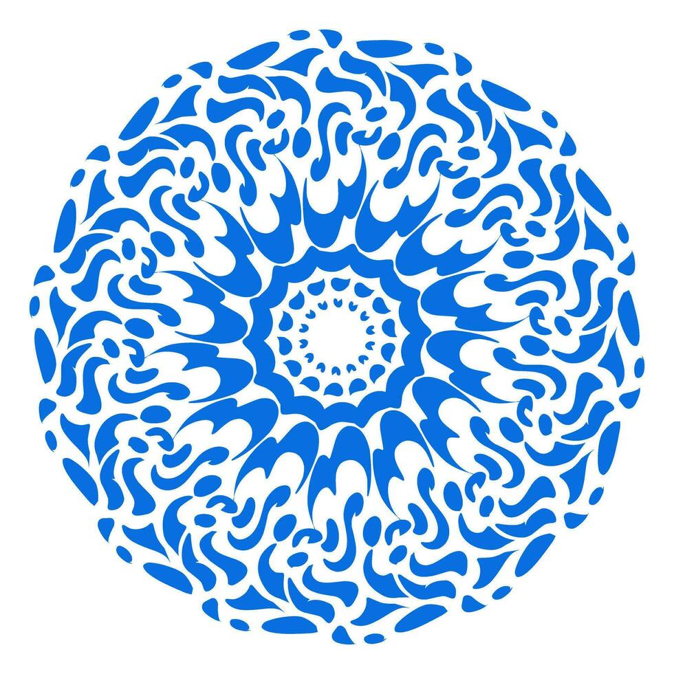 Blau Farbe ethnisch Mandala patern Design Illustration. perfekt zum Logos, Symbole, Aufkleber, Tätowierungen, Design Elemente zum Webseiten, Anzeige und mehr. vektor