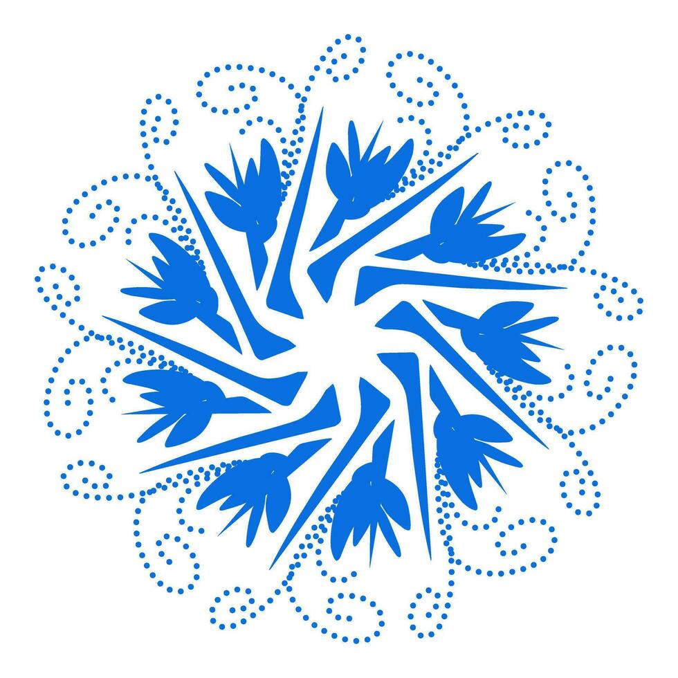 Blau Farbe ethnisch Mandala patern Design Illustration. perfekt zum Logos, Symbole, Aufkleber, Tätowierungen, Design Elemente zum Webseiten, Anzeige und mehr. vektor