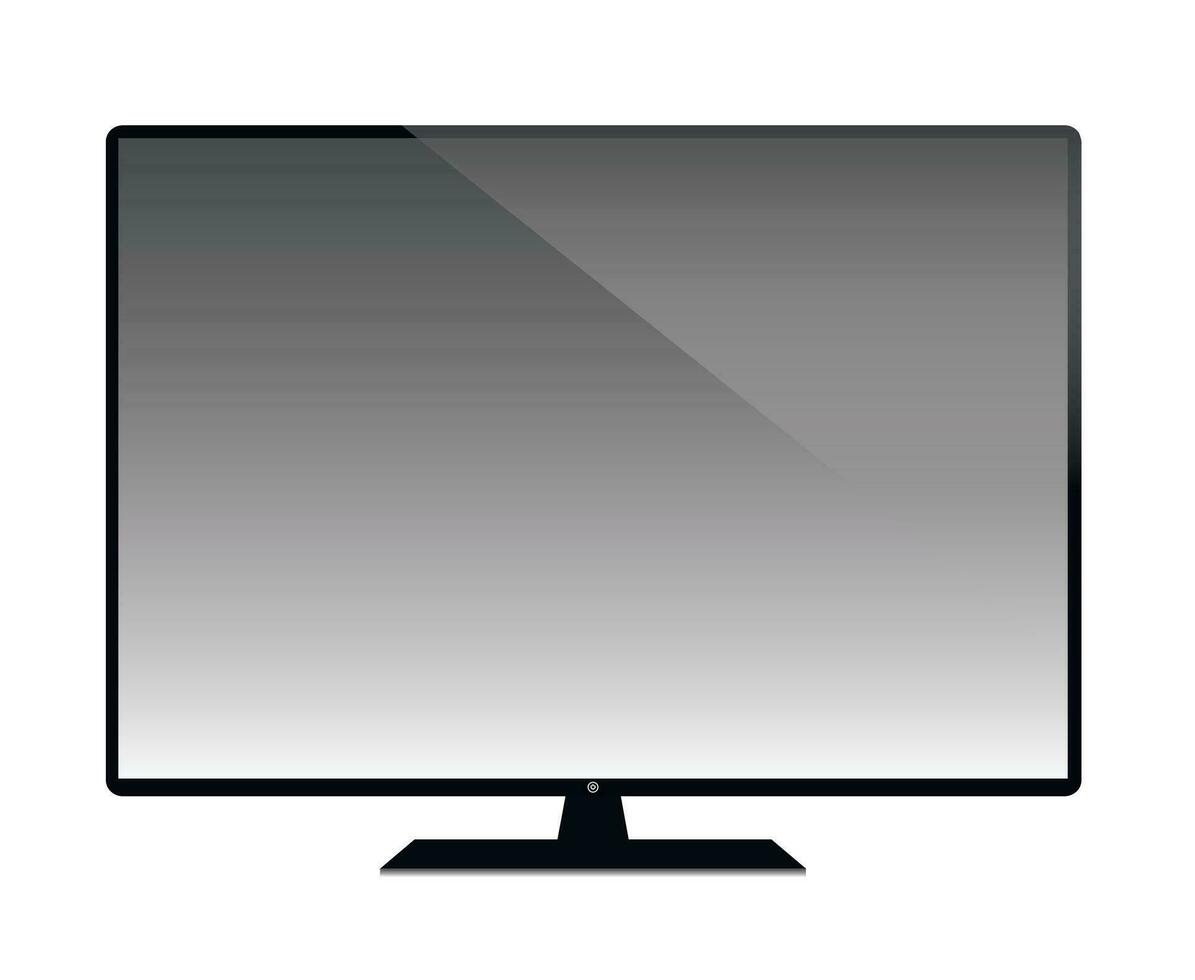 lcd TV vektor illustration, modern tv uppsättning isolerat över vit bakgrund