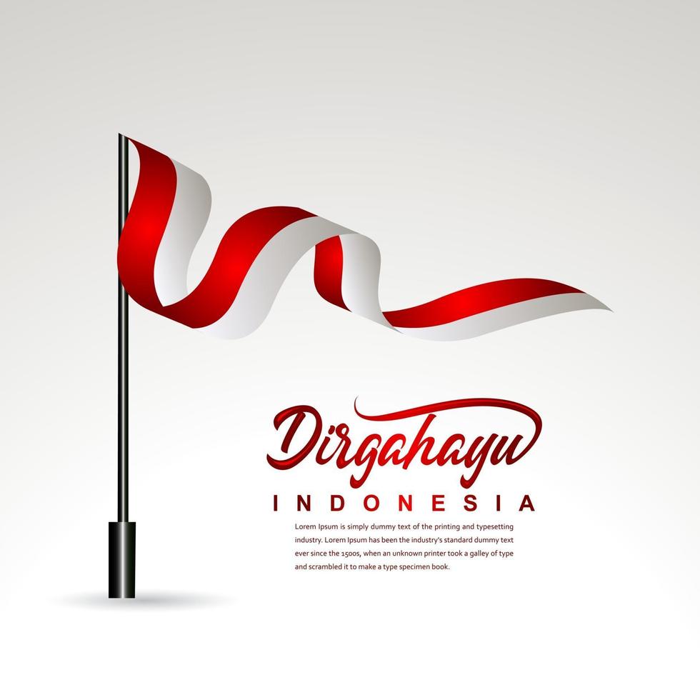 Indonesiens självständighetsdag firande kreativ design illustration vektor mall