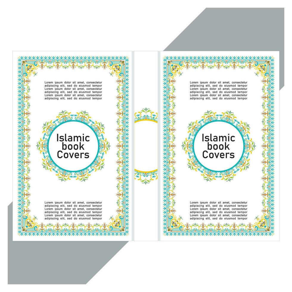 Jahrgang islamisch Abdeckung, Broschüre Design. Vektor dekorativ rahmen. elegant Element zum Design Vorlage, Platz zum Text. Blumen- Grenze.