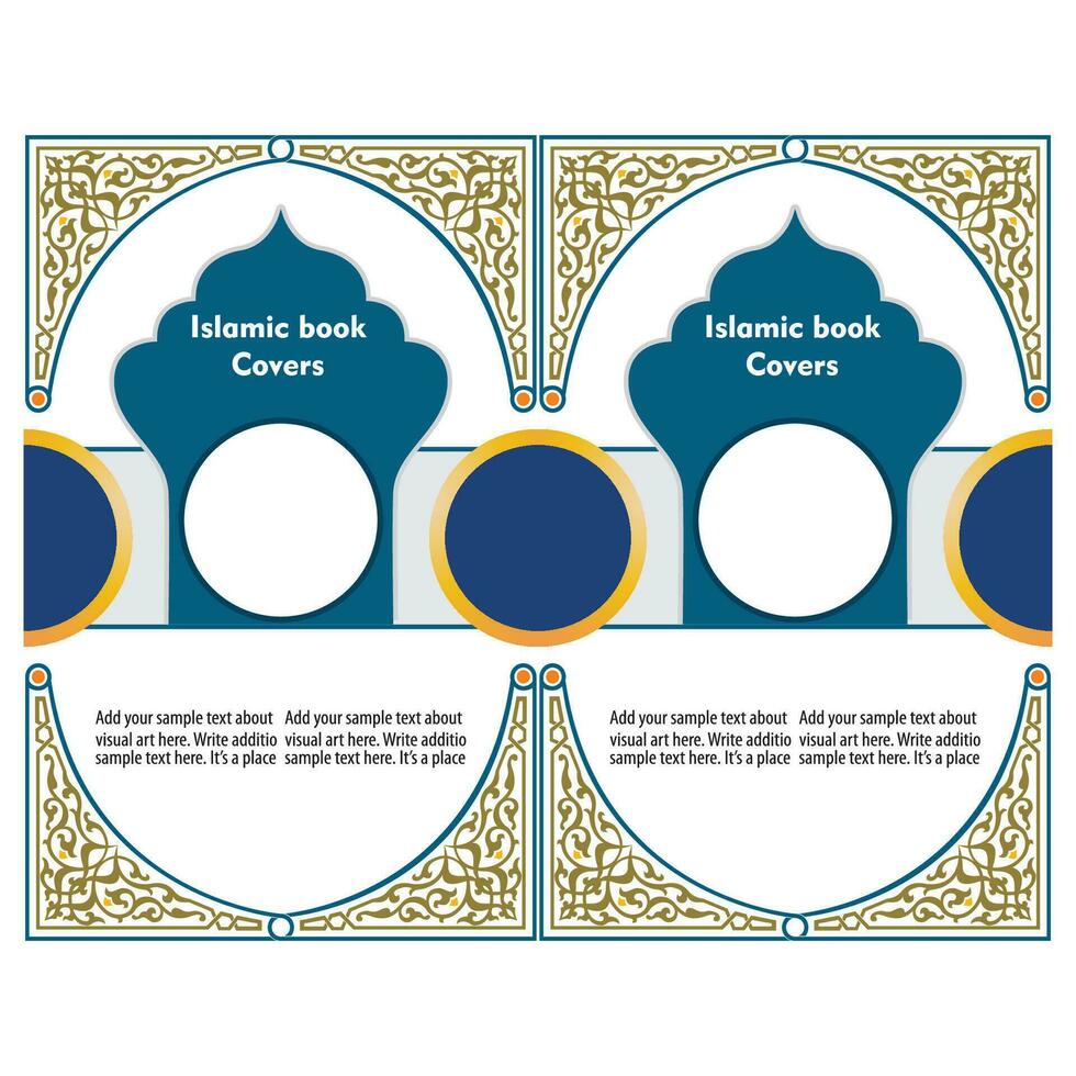 islamic omslag design och gränser design , prov omslag vektor