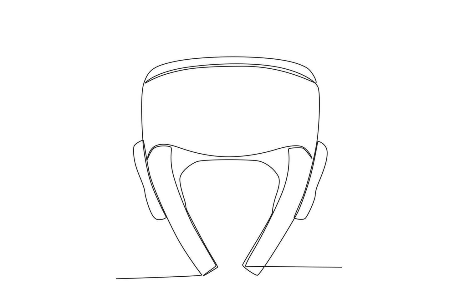 Vektor kontinuierlich Linie Zeichnung von Boxen Helm voll Gesicht Vektor Illustration