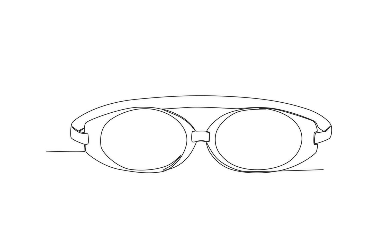 Vektor ein kostenlos Tauchen runden Schutzbrillen und ein Schnorchel zum Tauchen einer Linie Kunst
