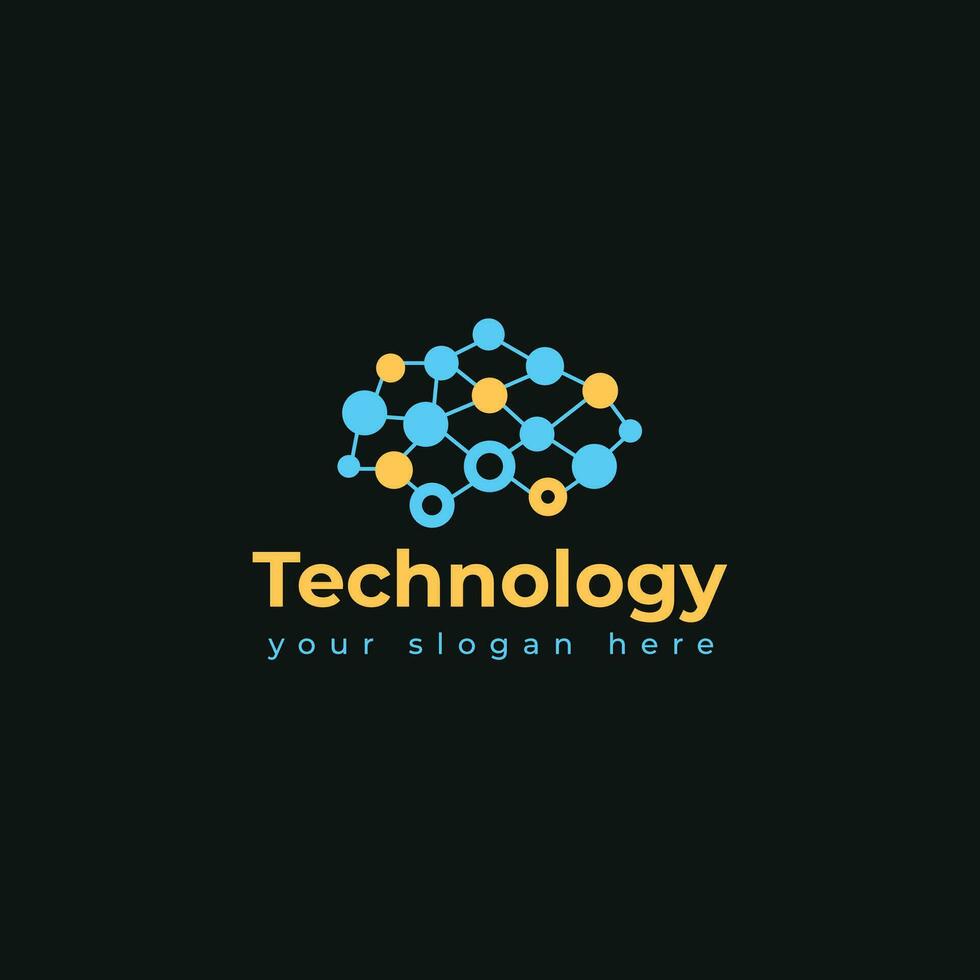 teknologi logotyp mall vektor illustration grafisk geometrisk tech logotyp