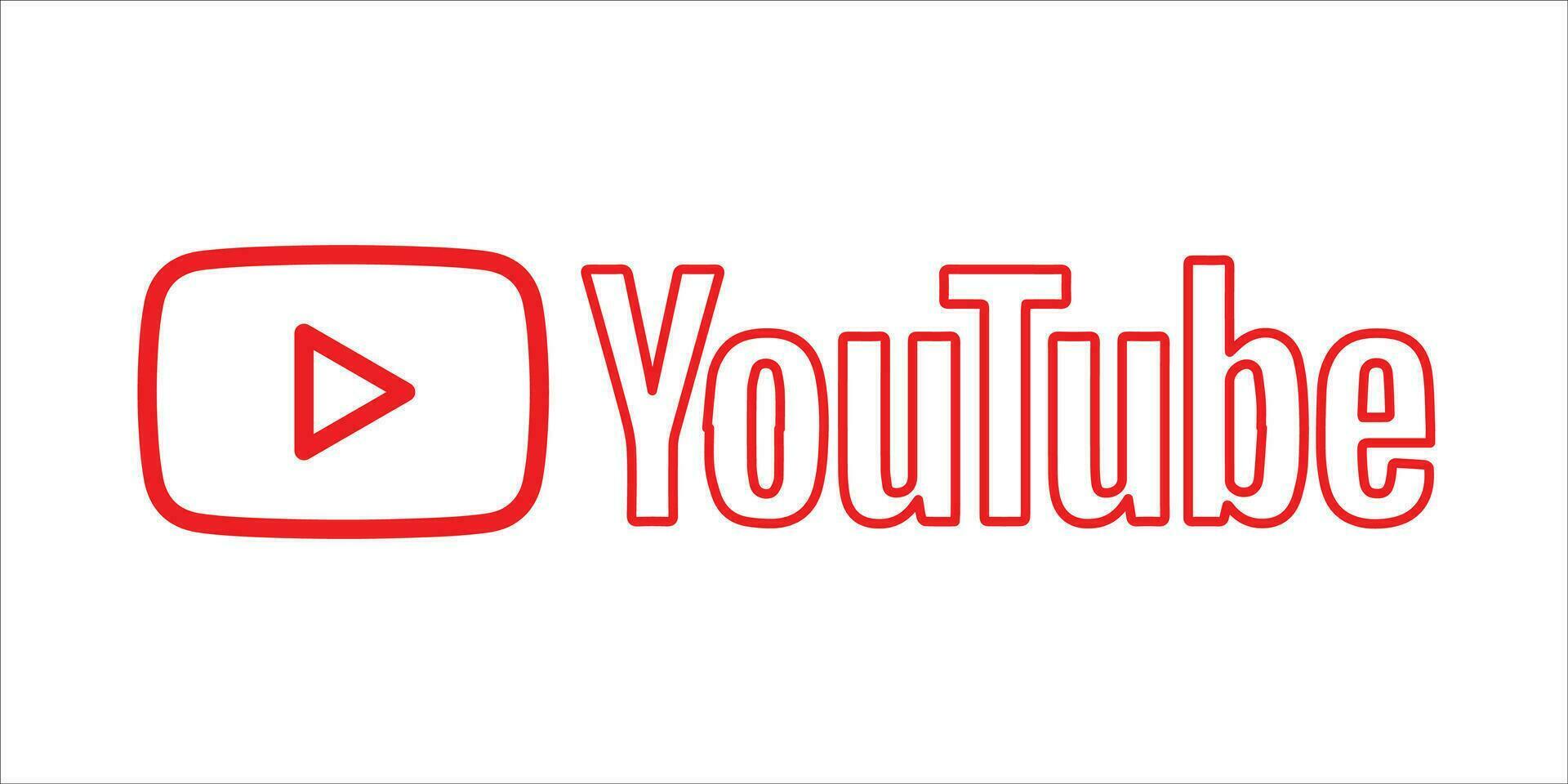 abspielen Taste Youtube, Youtube Video Symbol, Logo Symbol rot Banner, Sozial Medien Zeichen, Handy, Mobiltelefon Anwendung, Netz Video vektor