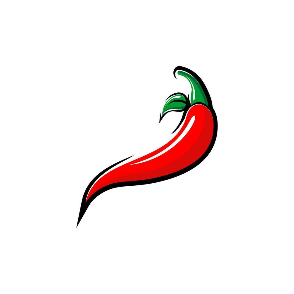 Vektor Illustration von rot Chili Logo, Restaurant Logo, Markt, Geschäft