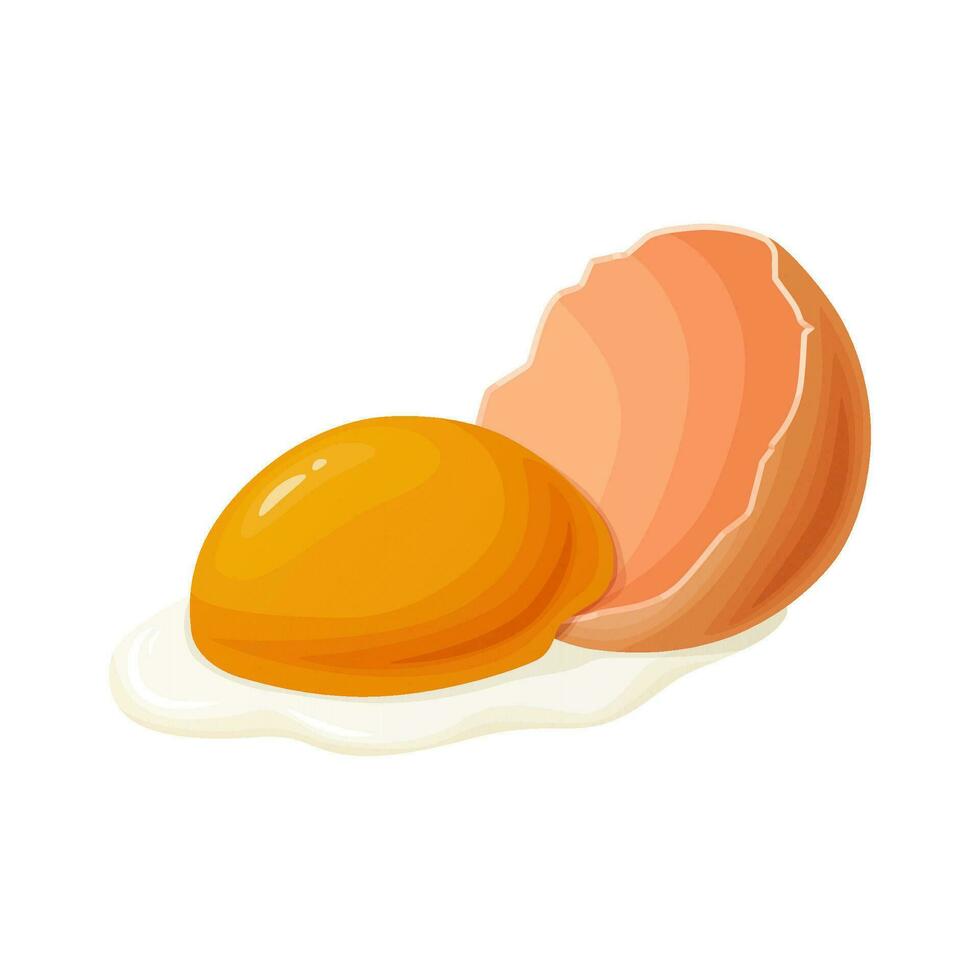 kyckling ägg. bakning och matlagning Ingredienser. friska organisk mat. vektor