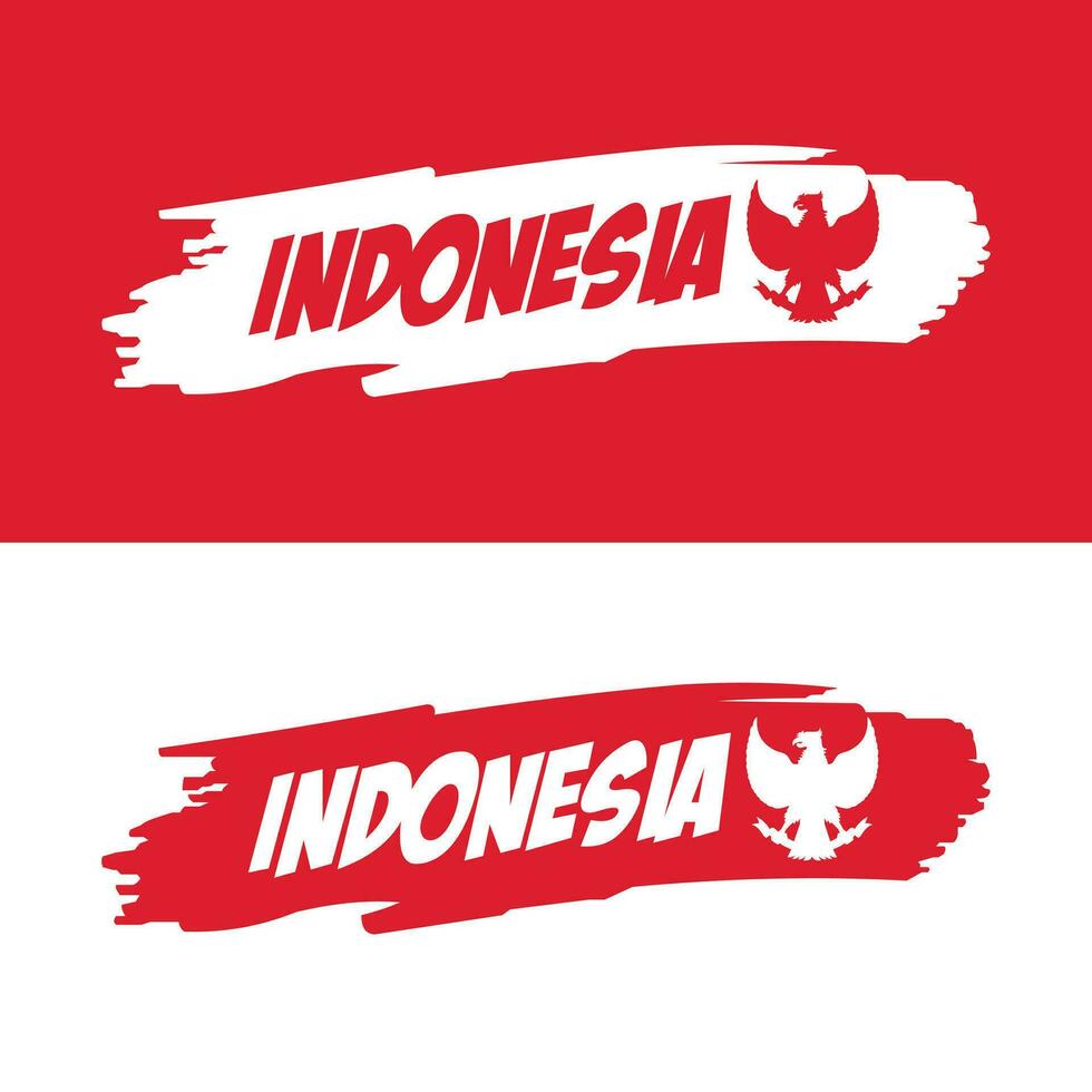 indonesien typografi och garuda pancasila vektor konst isolerat. bäst för indonesien oberoende dag tshirt design