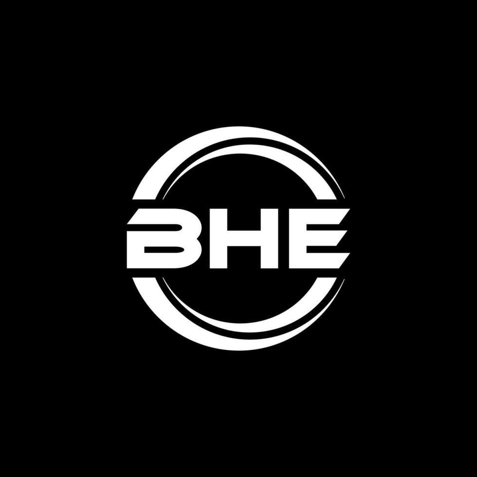 bhe brev logotyp design i illustration. vektor logotyp, kalligrafi mönster för logotyp, affisch, inbjudan, etc.