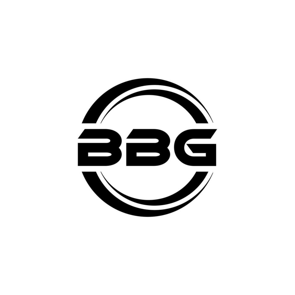 bbg brev logotyp design i illustration. vektor logotyp, kalligrafi mönster för logotyp, affisch, inbjudan, etc.