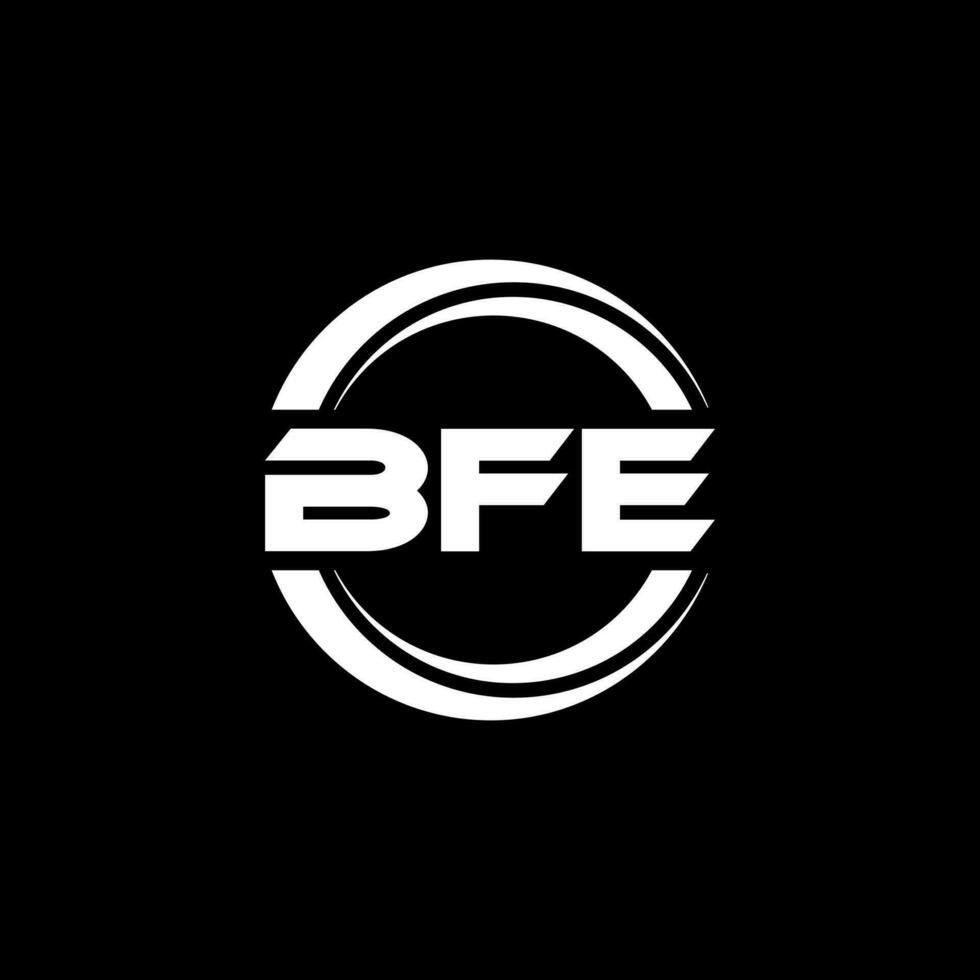 bfe brev logotyp design i illustration. vektor logotyp, kalligrafi mönster för logotyp, affisch, inbjudan, etc.