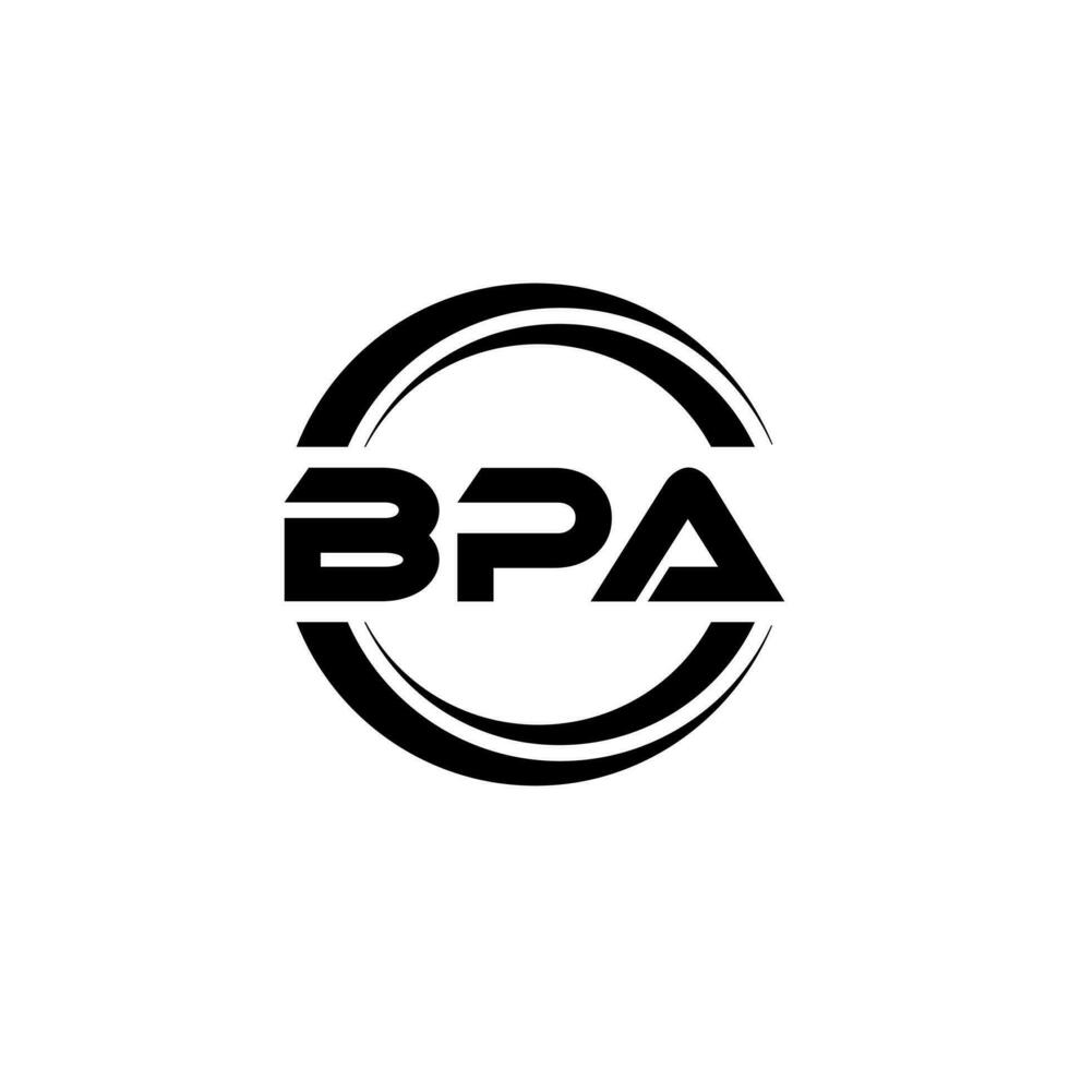 bpa brev logotyp design i illustration. vektor logotyp, kalligrafi mönster för logotyp, affisch, inbjudan, etc.