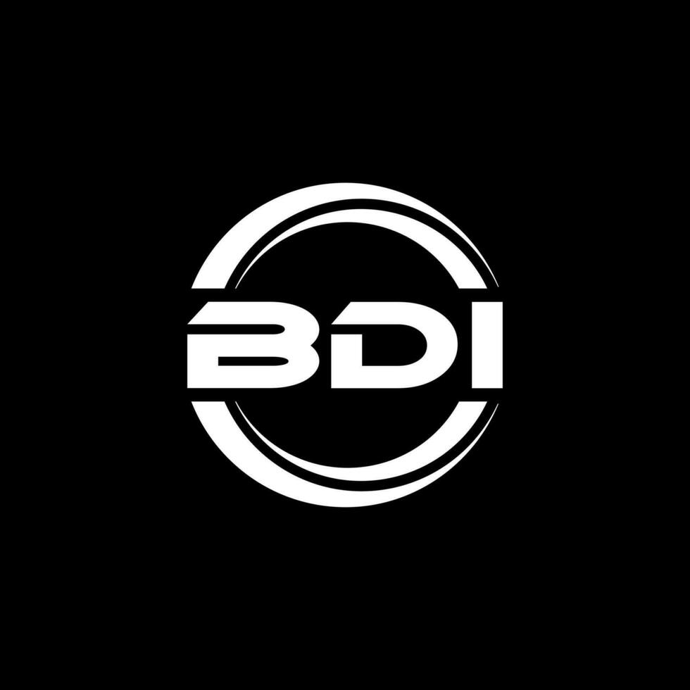 bdi brev logotyp design i illustration. vektor logotyp, kalligrafi mönster för logotyp, affisch, inbjudan, etc.