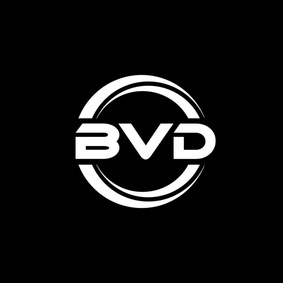 bvd brev logotyp design i illustration. vektor logotyp, kalligrafi mönster för logotyp, affisch, inbjudan, etc.