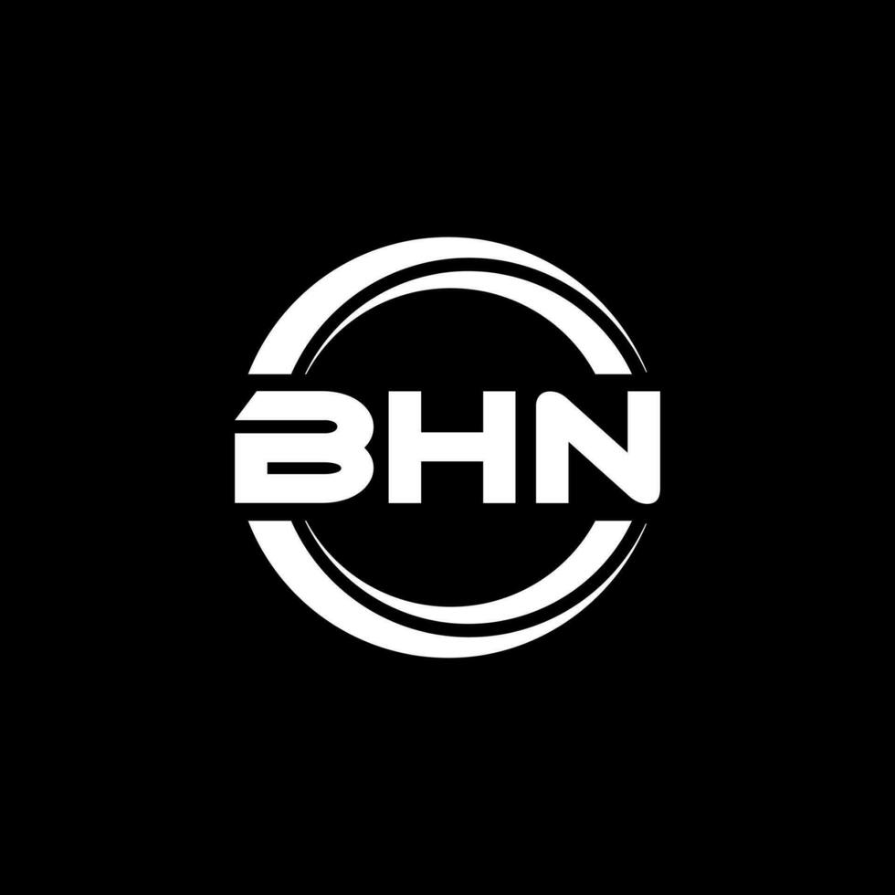 bhn Brief Logo Design im Illustration. Vektor Logo, Kalligraphie Designs zum Logo, Poster, Einladung, usw.