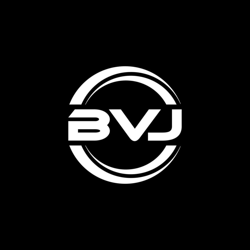 bvj Brief Logo Design im Illustration. Vektor Logo, Kalligraphie Designs zum Logo, Poster, Einladung, usw.