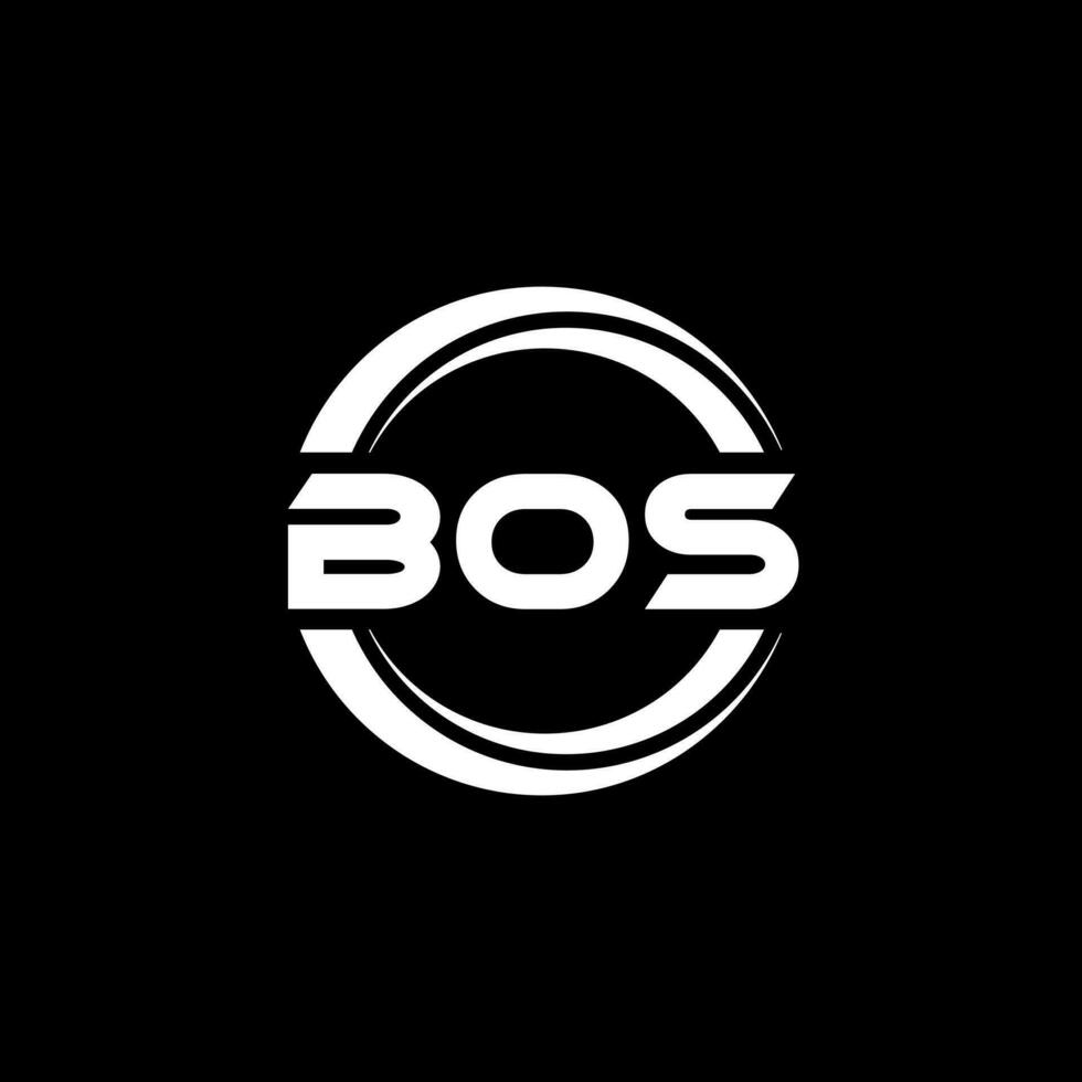 bos brev logotyp design i illustration. vektor logotyp, kalligrafi mönster för logotyp, affisch, inbjudan, etc.