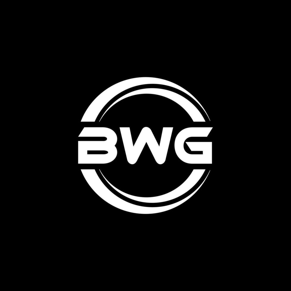 bwg Brief Logo Design im Illustration. Vektor Logo, Kalligraphie Designs zum Logo, Poster, Einladung, usw.