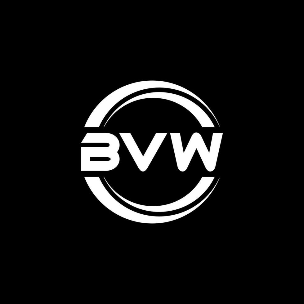 bvw brev logotyp design i illustration. vektor logotyp, kalligrafi mönster för logotyp, affisch, inbjudan, etc.