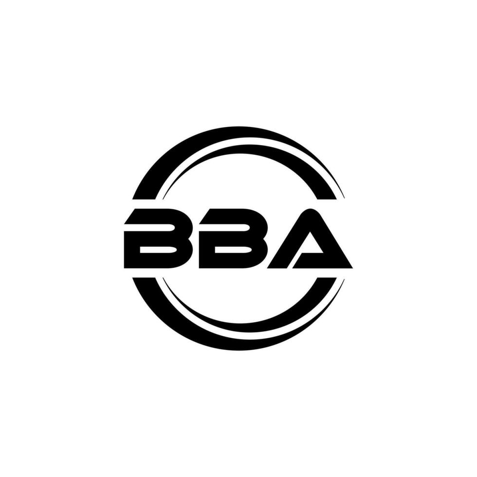 bba brev logotyp design i illustration. vektor logotyp, kalligrafi mönster för logotyp, affisch, inbjudan, etc.