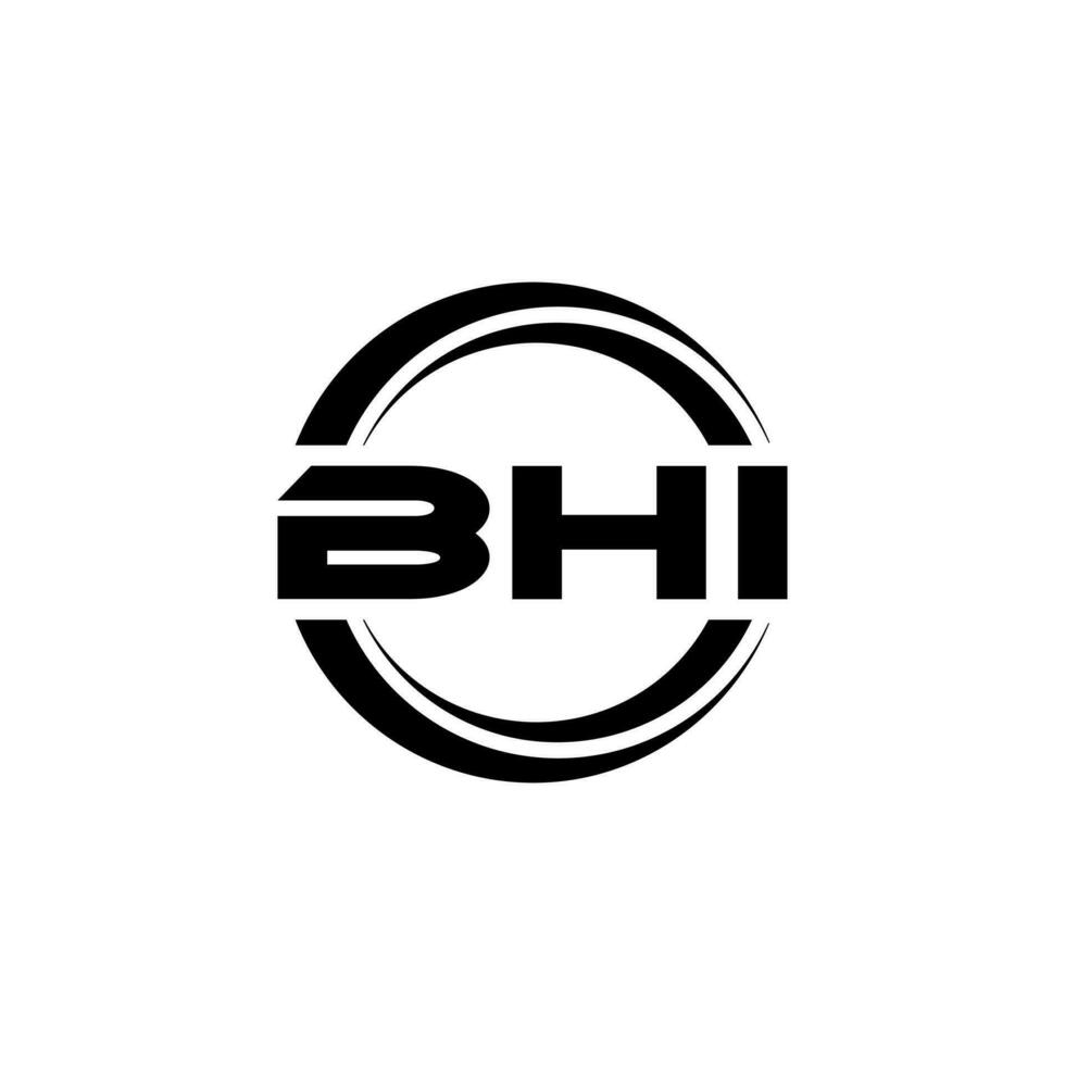 bhi Brief Logo Design im Illustration. Vektor Logo, Kalligraphie Designs zum Logo, Poster, Einladung, usw.