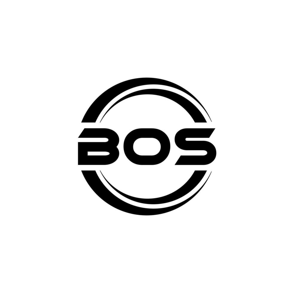 bos brev logotyp design i illustration. vektor logotyp, kalligrafi mönster för logotyp, affisch, inbjudan, etc.