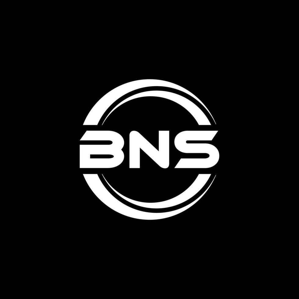 bns-Buchstaben-Logo-Design in Abbildung. Vektorlogo, Kalligrafie-Designs für Logo, Poster, Einladung usw. vektor