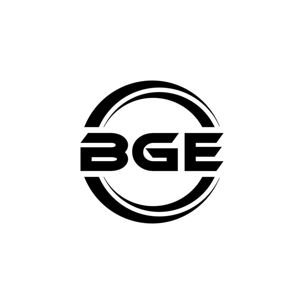 bge-Brief-Logo-Design in Abbildung. Vektorlogo, Kalligrafie-Designs für Logo, Poster, Einladung usw. vektor