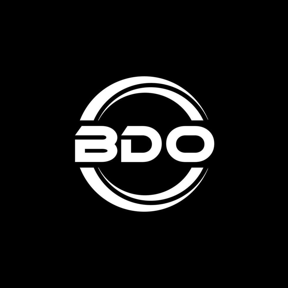 bdo brev logotyp design i illustration. vektor logotyp, kalligrafi mönster för logotyp, affisch, inbjudan, etc.