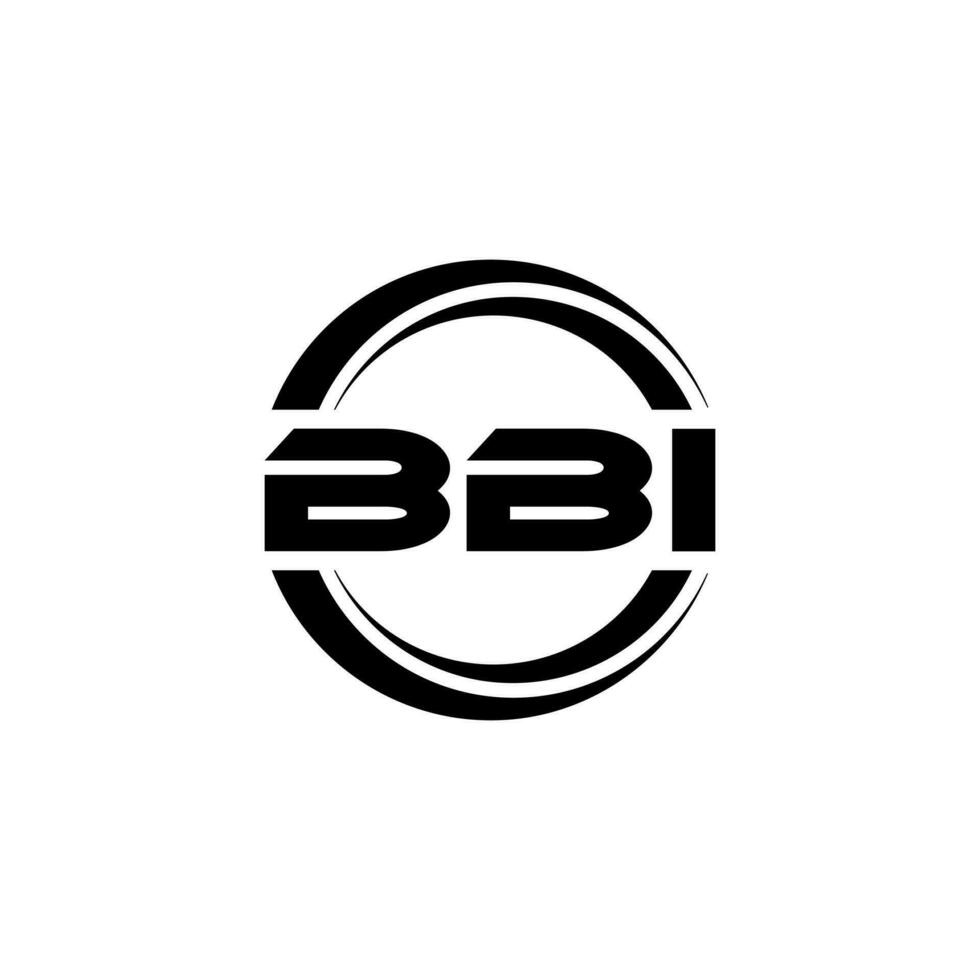 bbi brev logotyp design i illustration. vektor logotyp, kalligrafi mönster för logotyp, affisch, inbjudan, etc.