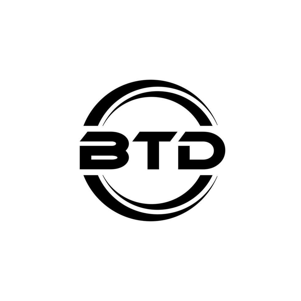 btd Brief Logo Design im Illustration. Vektor Logo, Kalligraphie Designs zum Logo, Poster, Einladung, usw.