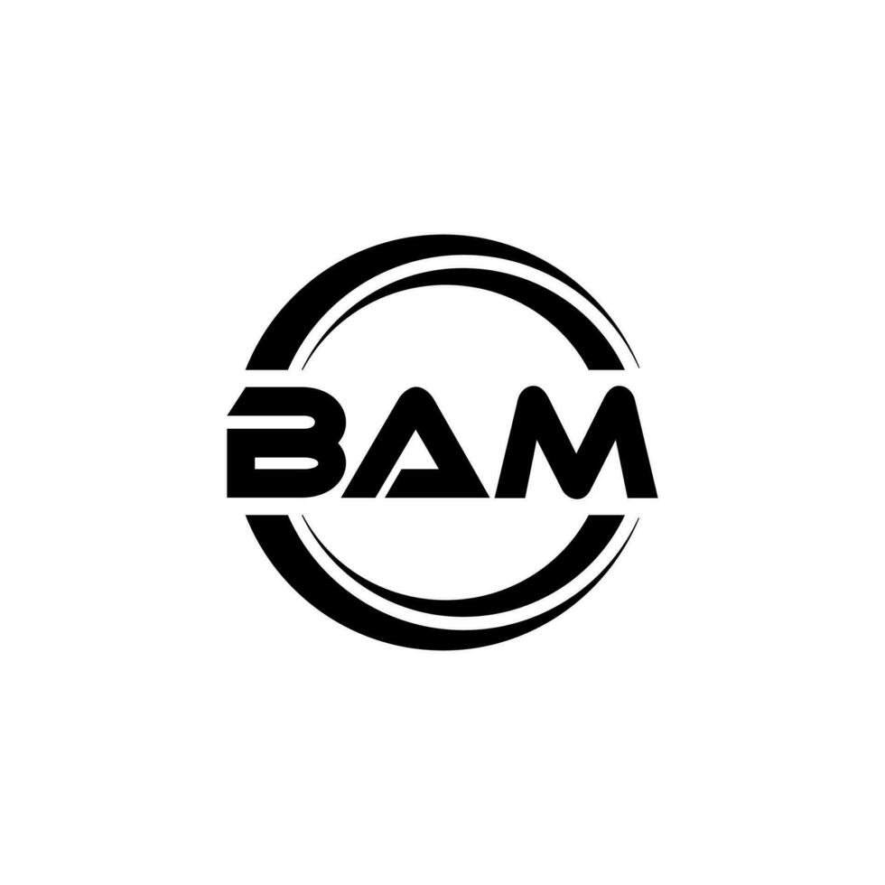 bam brev logotyp design i illustration. vektor logotyp, kalligrafi mönster för logotyp, affisch, inbjudan, etc.