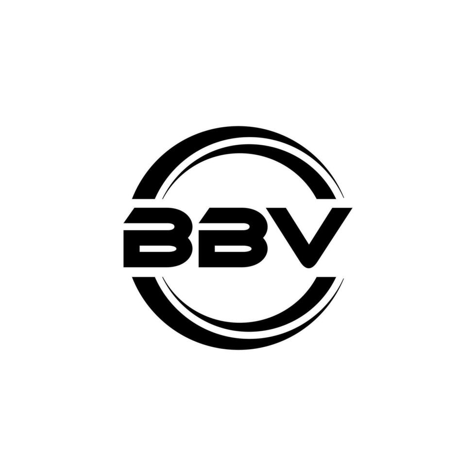 bbv brev logotyp design i illustration. vektor logotyp, kalligrafi mönster för logotyp, affisch, inbjudan, etc.