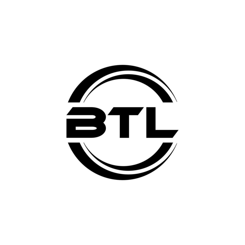 btl brev logotyp design i illustration. vektor logotyp, kalligrafi mönster för logotyp, affisch, inbjudan, etc.