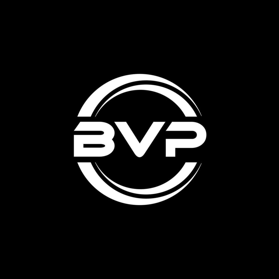 bvp brev logotyp design i illustration. vektor logotyp, kalligrafi mönster för logotyp, affisch, inbjudan, etc.