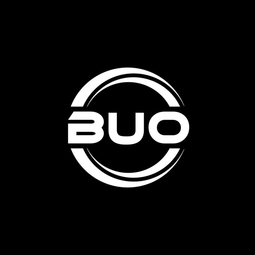 buo brev logotyp design i illustration. vektor logotyp, kalligrafi mönster för logotyp, affisch, inbjudan, etc.