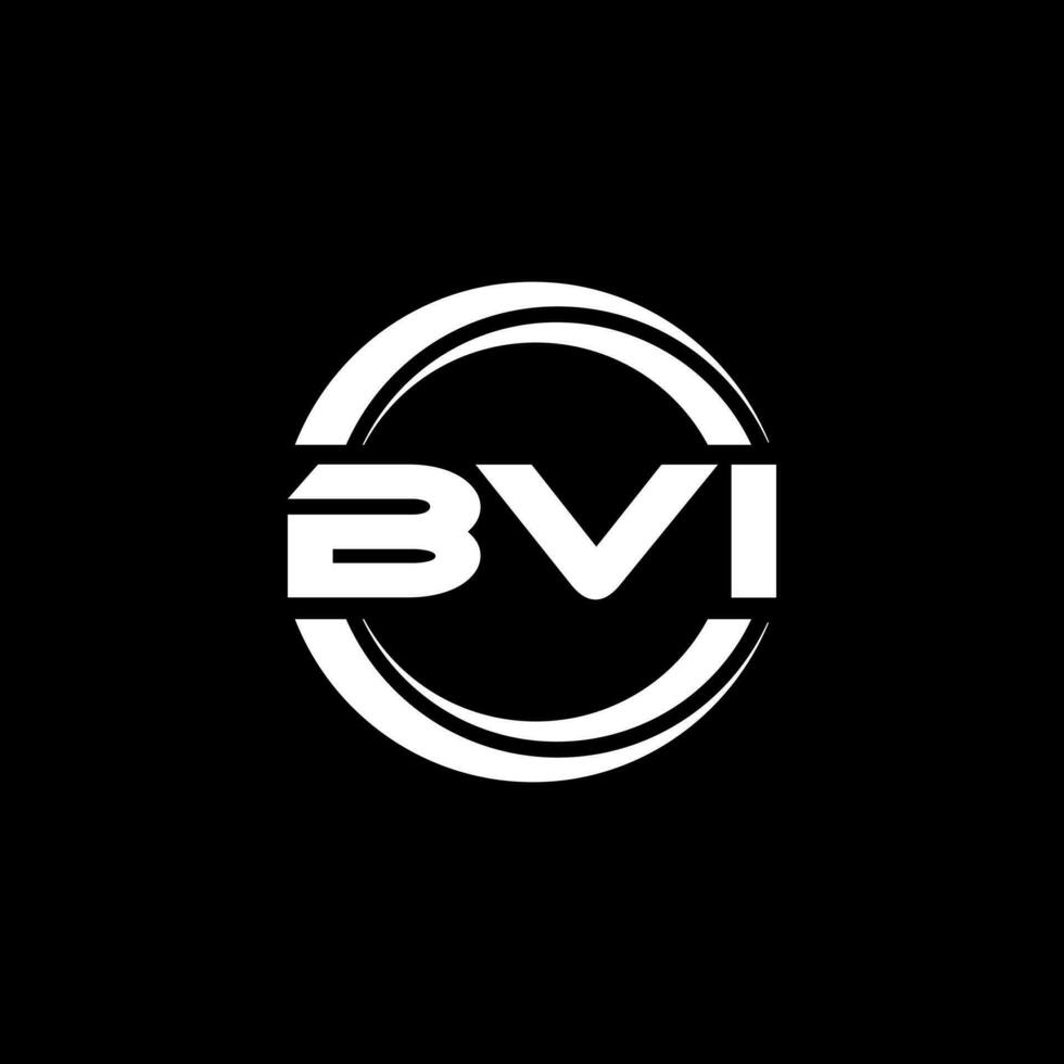 bvi brev logotyp design i illustration. vektor logotyp, kalligrafi mönster för logotyp, affisch, inbjudan, etc.