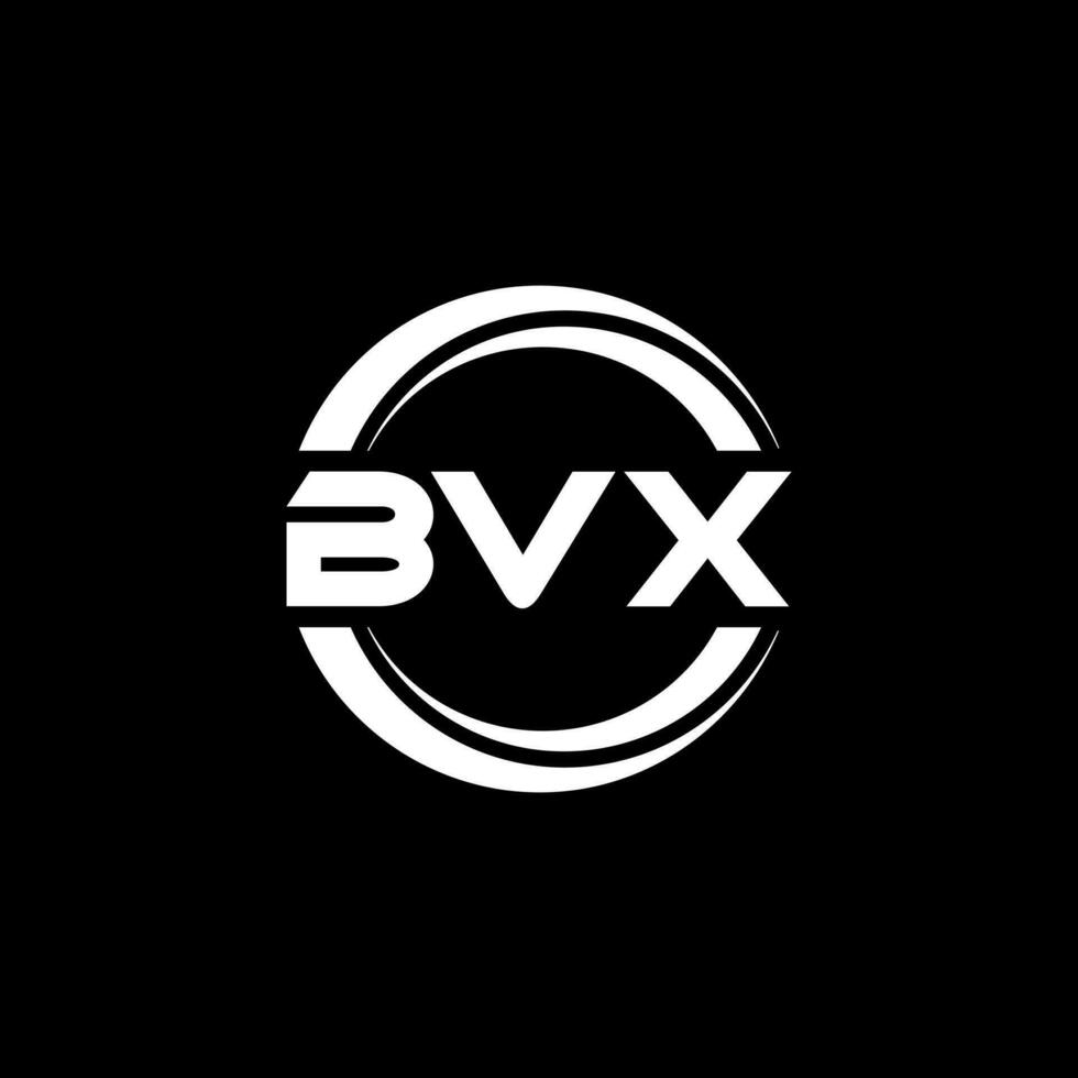 bvx brev logotyp design i illustration. vektor logotyp, kalligrafi mönster för logotyp, affisch, inbjudan, etc.