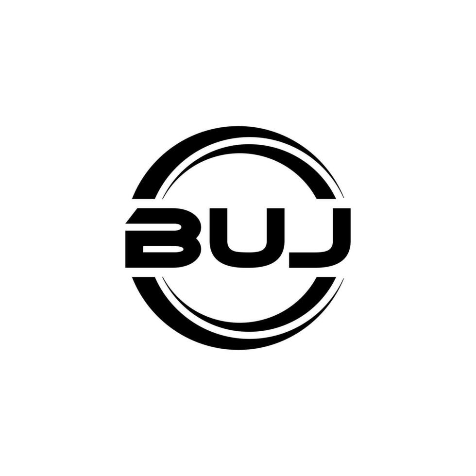 buj brev logotyp design i illustration. vektor logotyp, kalligrafi mönster för logotyp, affisch, inbjudan, etc.