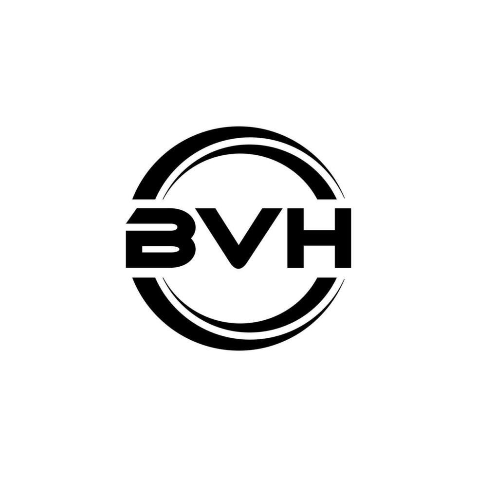bvh Brief Logo Design im Illustration. Vektor Logo, Kalligraphie Designs zum Logo, Poster, Einladung, usw.