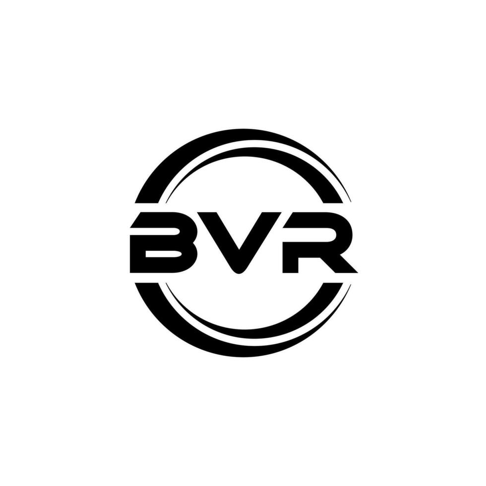 bvr brev logotyp design i illustration. vektor logotyp, kalligrafi mönster för logotyp, affisch, inbjudan, etc.