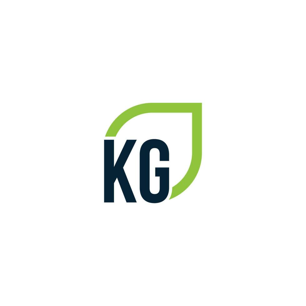 Brief kg Logo wächst, entwickelt, natürlich, organisch, einfach, finanziell Logo geeignet zum Ihre Unternehmen. vektor