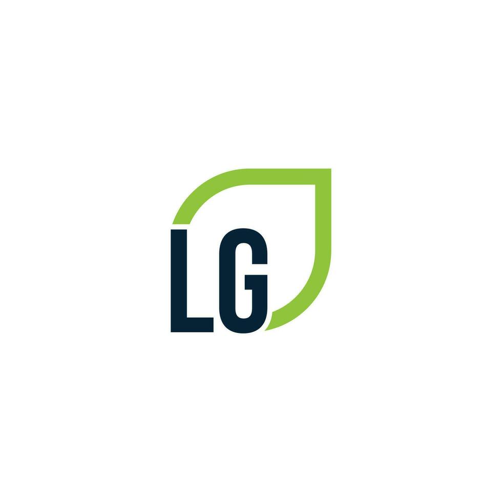 Brief lg Logo wächst, entwickelt, natürlich, organisch, einfach, finanziell Logo geeignet zum Ihre Unternehmen. vektor