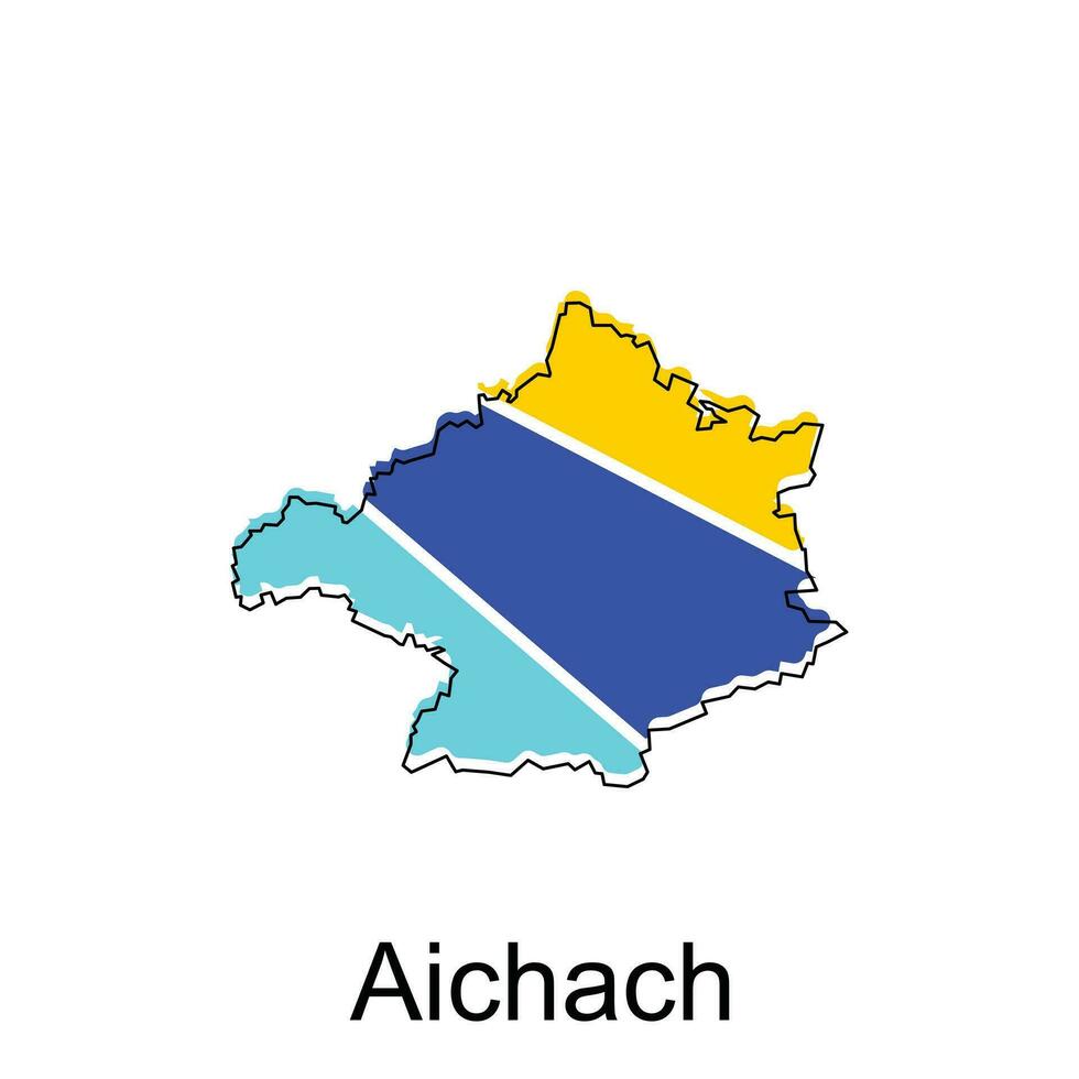 aichach map.vector Karta av de Tyskland Land. gränser av för din infografik. vektor illustration. design mall